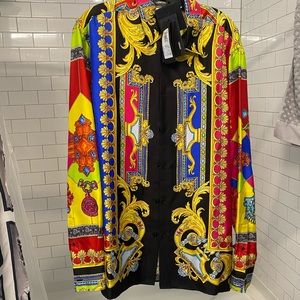 Mens Long sleeve Silk Versace shirt size 41